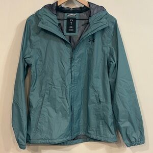 Women's Under Armour UA Rain/Windbreaker Jacket Full Zip Hooded - Large